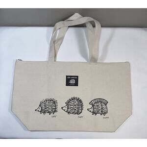 Lisa Larson Hedgehog Eco Canvas Tote Shopping Bag Iggy Piggy Punky New NWOT